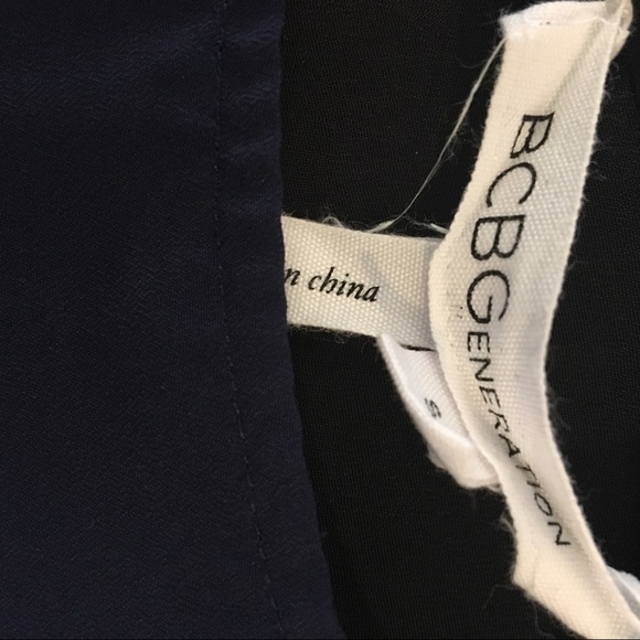BCBGENERATION Black/Navy Mini Dress Zipper Detail - Picture 6 of 6